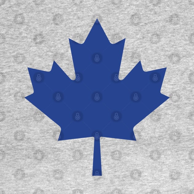 Maple Leaf - Toronto Flag Blue by WiccanNerd